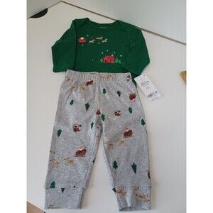 NWT Carter's Baby 2 piece set‎ 6 MOS Christmas Holiday Outift Bodysuit Pants Set